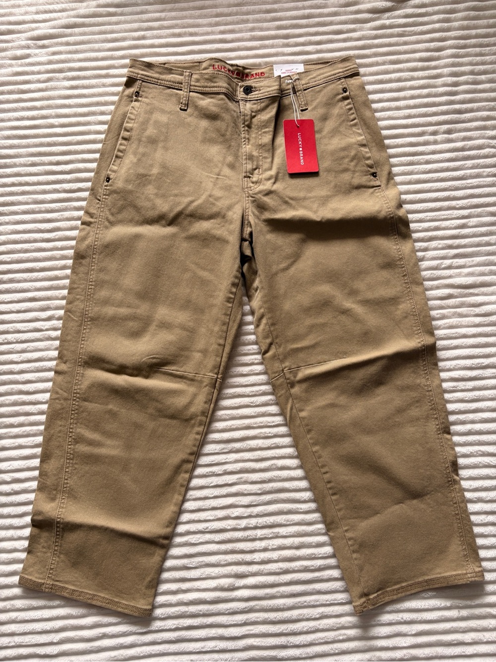 Lucky Brand Khaki Straight-Leg Chinos 12/31 NWT